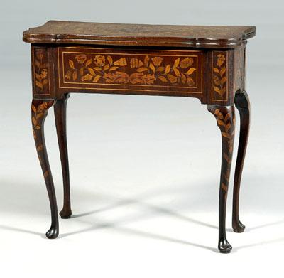 Dutch marquetry inlaid table double 90c8f