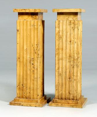 Pair Biedermeier style pedestals: