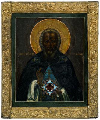 Russian reliquary, St. Sequis with
