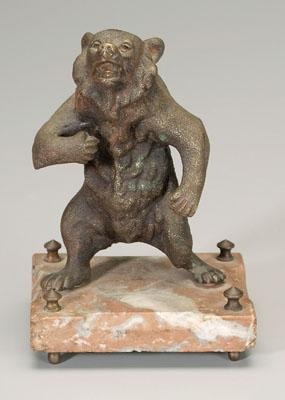 Russian bronze, standing bear,