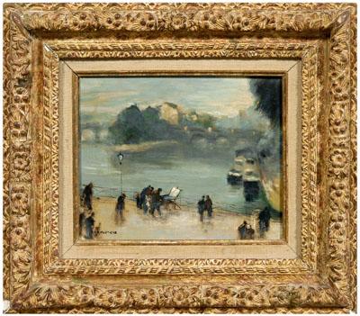 Paris School painting, view of figures