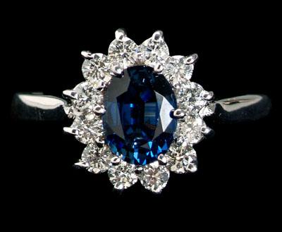 Sapphire diamond ring central 90cfe