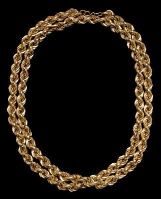 Italian 18 kt. gold rope necklace,