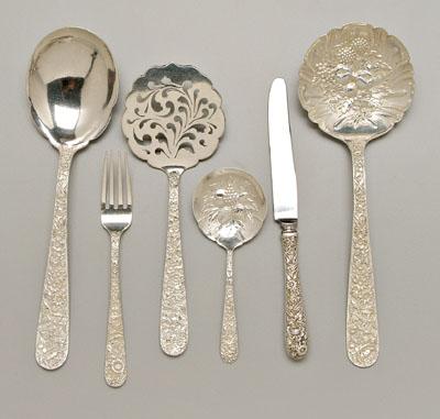 Kirk Repousse sterling flatware, 21