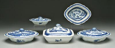 Five Chinese Canton serving pieces  90d3f