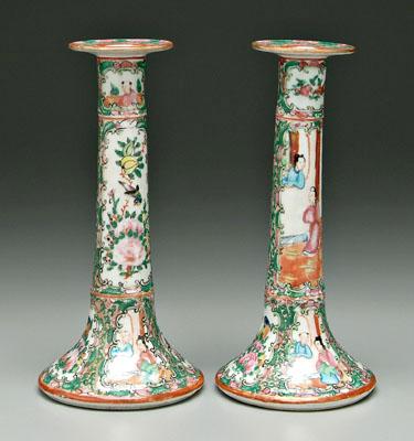 Pair famille rose candlesticks  90d46