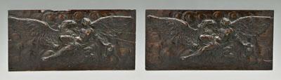 Two relief carved panels both 90d8f