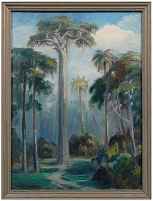 Tropical landscape painting palms 90dac