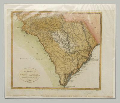 1799 South Carolina map imprinted 90db1