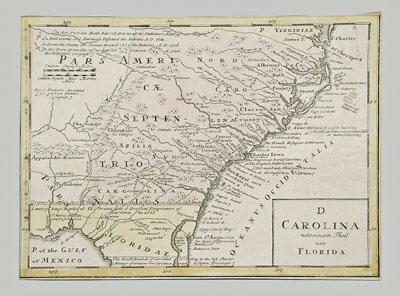 18th century Carolina map D Caroline 90db3