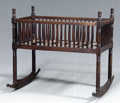 Charleston Federal cherry cradle,