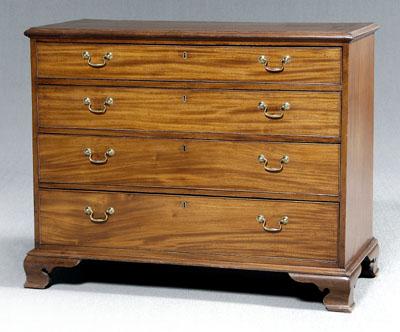 Southern Chippendale mahogany chest  90dc1