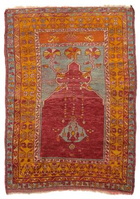 Turkish prayer rug, salmon colored