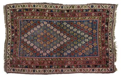 Shirvan rug, repeating diamond