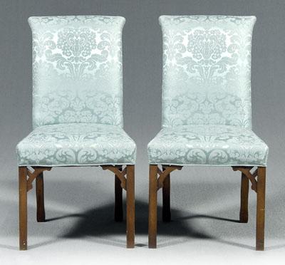 Pair Chippendale style back stools  90df6