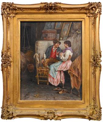 Marantonia Italian genre painting, a