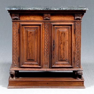 Italian Baroque carved walnut cabinet  911ec