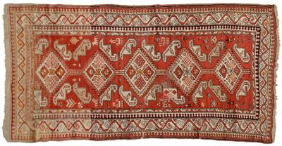 Oushak rug, five serrated diamond