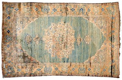 Silk rug elaborate central medallion 91204
