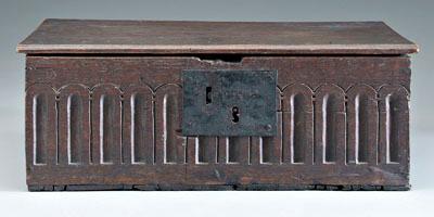 English oak bible box, single-board