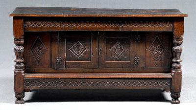 Early English carved oak sideboard 9120c