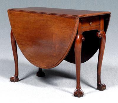 Chippendale drop leaf table, mahogany,