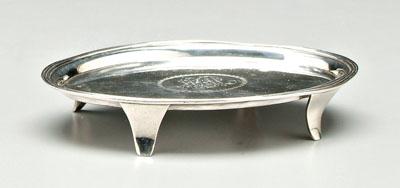 English silver teapot stand oval 9121e