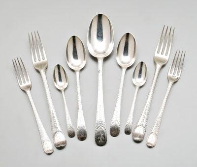 20 pieces English silver flatware  91227