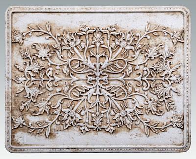 White marble architectural panel,