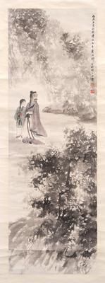 Chinese hanging scroll ink and 9125c