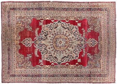 Lavar Kerman rug elaborate ivory 91268