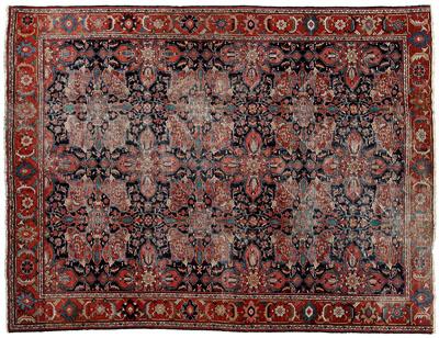 Mahal rug, repeating designs on