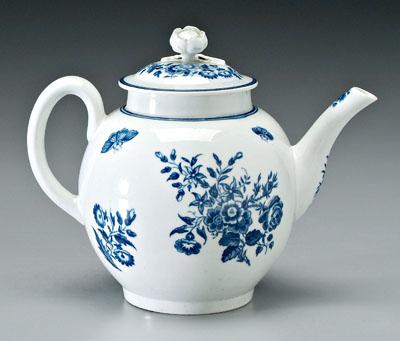 Worcester porcelain teapot, blue