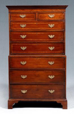 Georgian mahogany chest on chest  91288