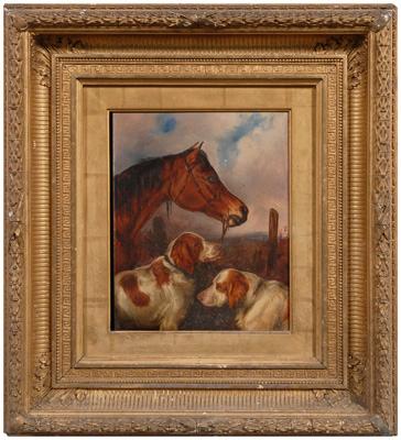 Colin Grame sporting painting, pair