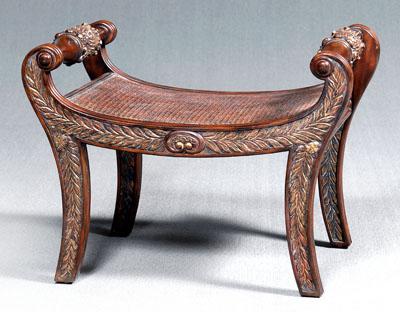 Maitland-Smith carved window bench,