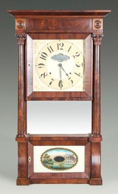 Classical mahogany shelf clock, full
