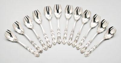 12 Tiffany sterling ice cream forks: