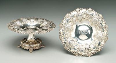 Pair Tiffany sterling compotes: