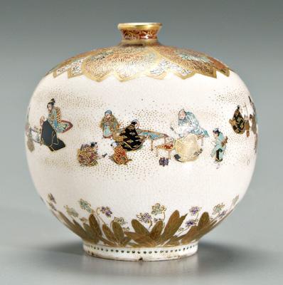 Japanese satsuma vase globular 912e6