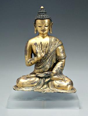 Sino Tibetan gilt bronze Buddha  912ec
