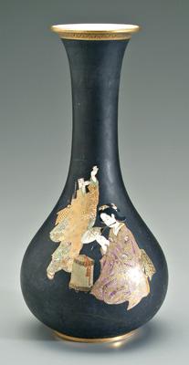 Japanese black ground Satsuma vase  912f7