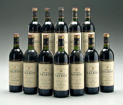 12 bottles 1982 red Bordeaux wine,