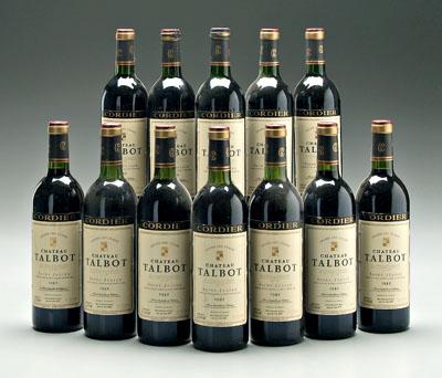 12 bottles 1982 red Bordeaux wine  9130a