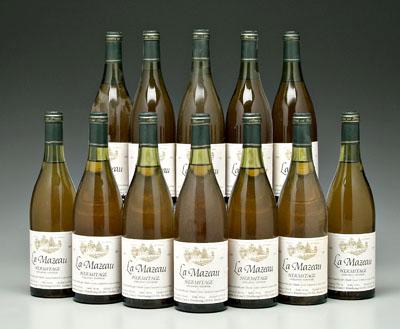 12 bottles French white table wine,