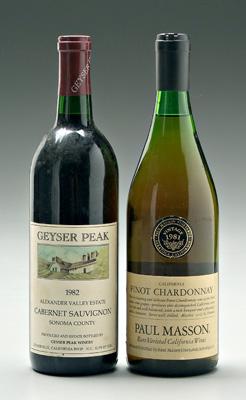 Two bottles American wine 1982 9131f