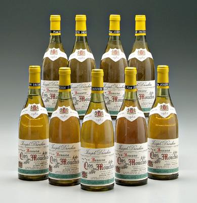 Nine bottles 1982 white Burgundy wine,