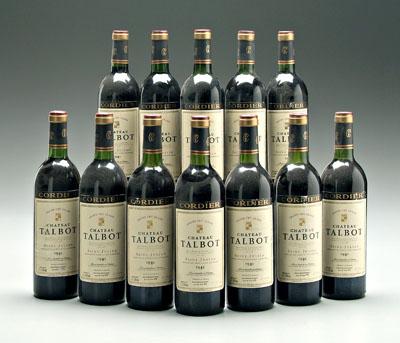 12 bottles 1981 red Bordeaux wine, 1981