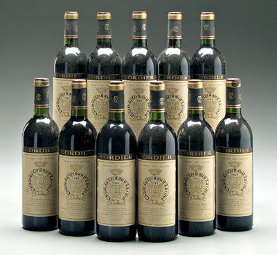 11 bottles 1982 red Bordeaux wine  91326