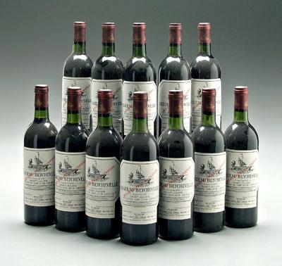 12 bottles 1982 red Bordeaux wine  9132b